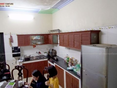 Tủ Bếp Nhựa Sơn Men 2 Line Màu – LS250-510