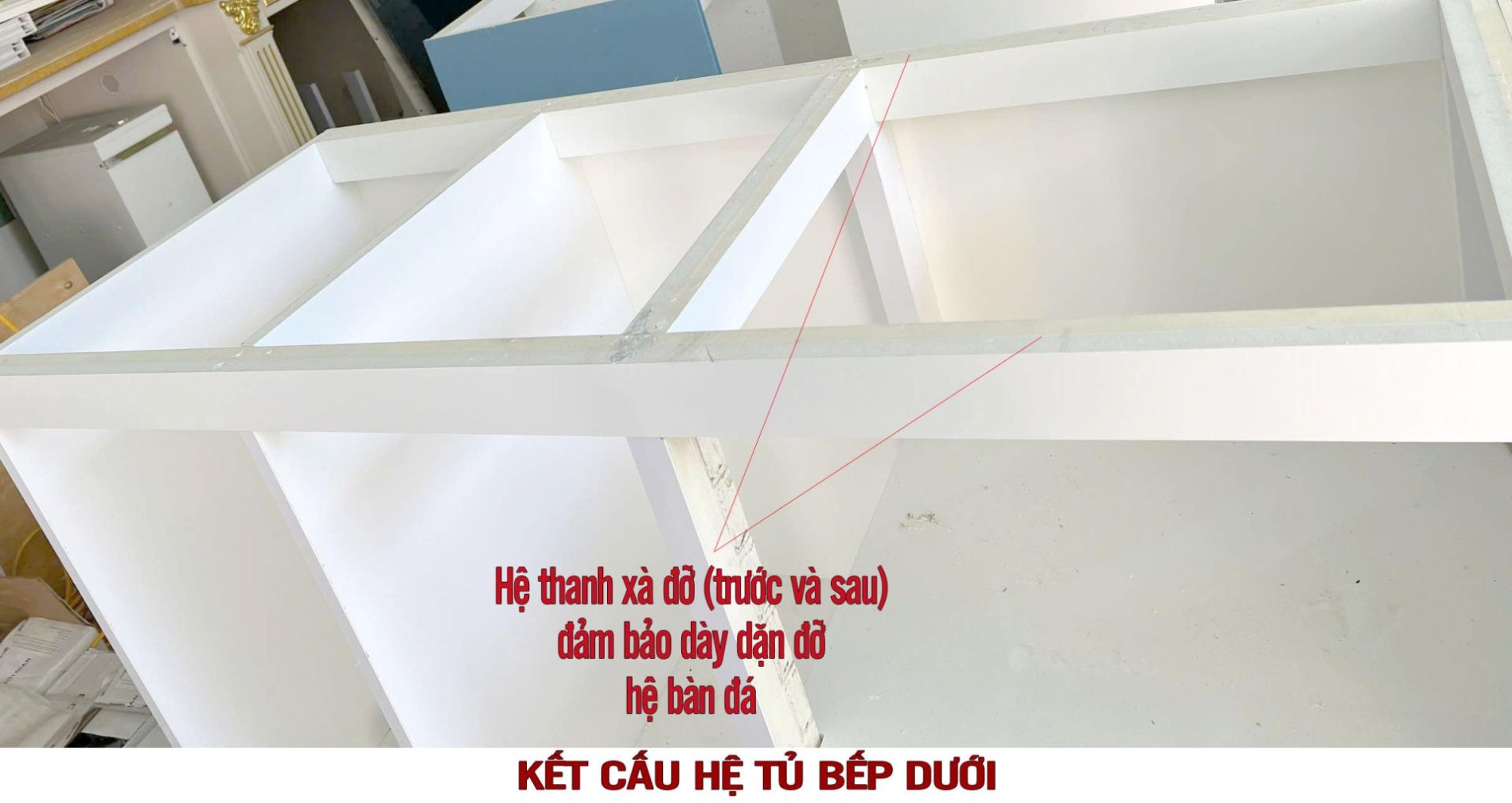 kết cấu tủ bếp