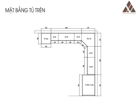 tủ bếp UA160-250-190