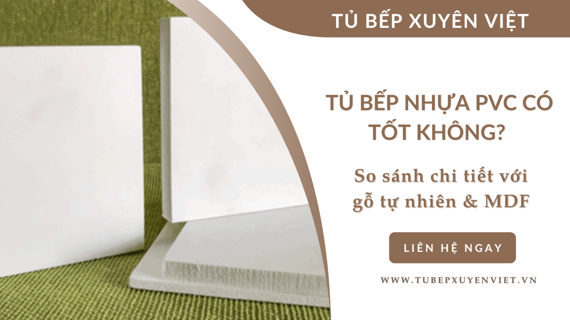 tủ bếp nhựa PVC đặc