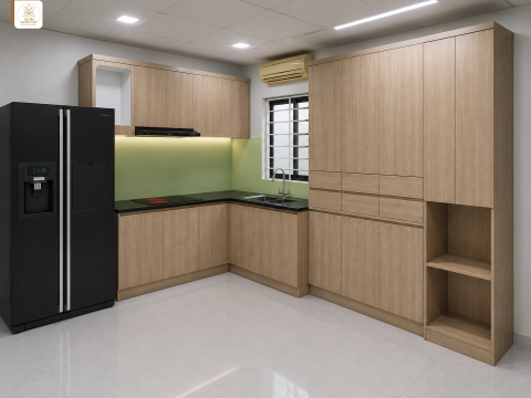 Thiết kế 3D tủ bếp nhựa