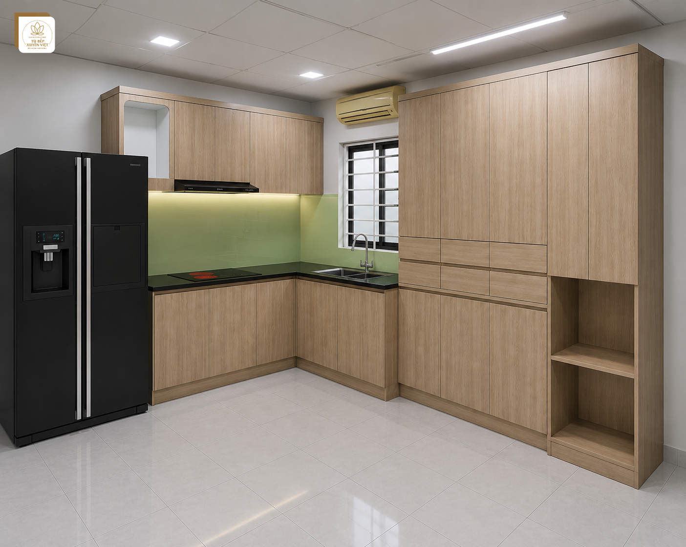 Thiết kế 3D tủ bếp nhựa